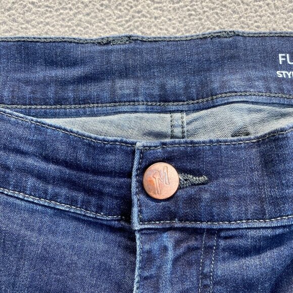 Mugsy Fultons Taper Blues Jeans Mens Size  40X30 Dark Blue Stretch Denim - Picture 10 of 12